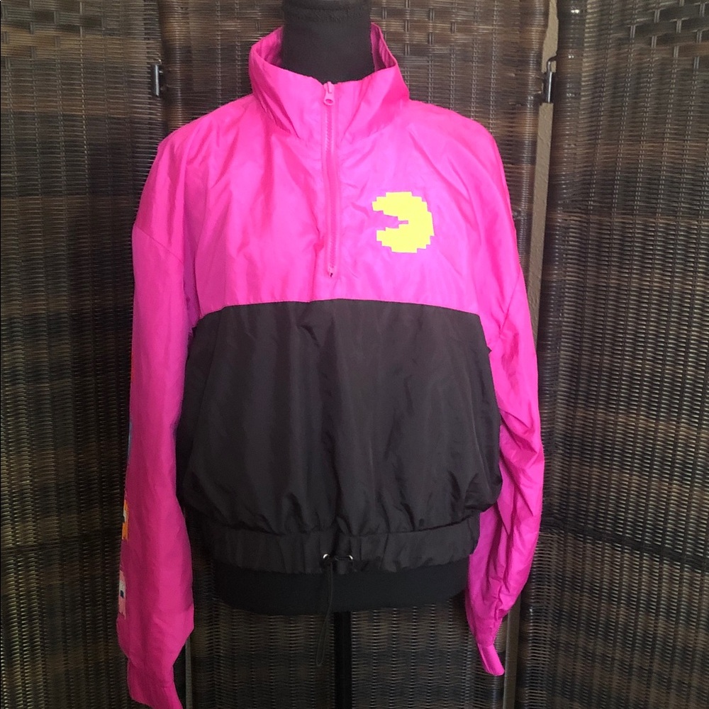 Retro Pink and Black Women's Bomber Jacket